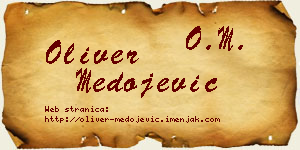 Oliver Medojević vizit kartica